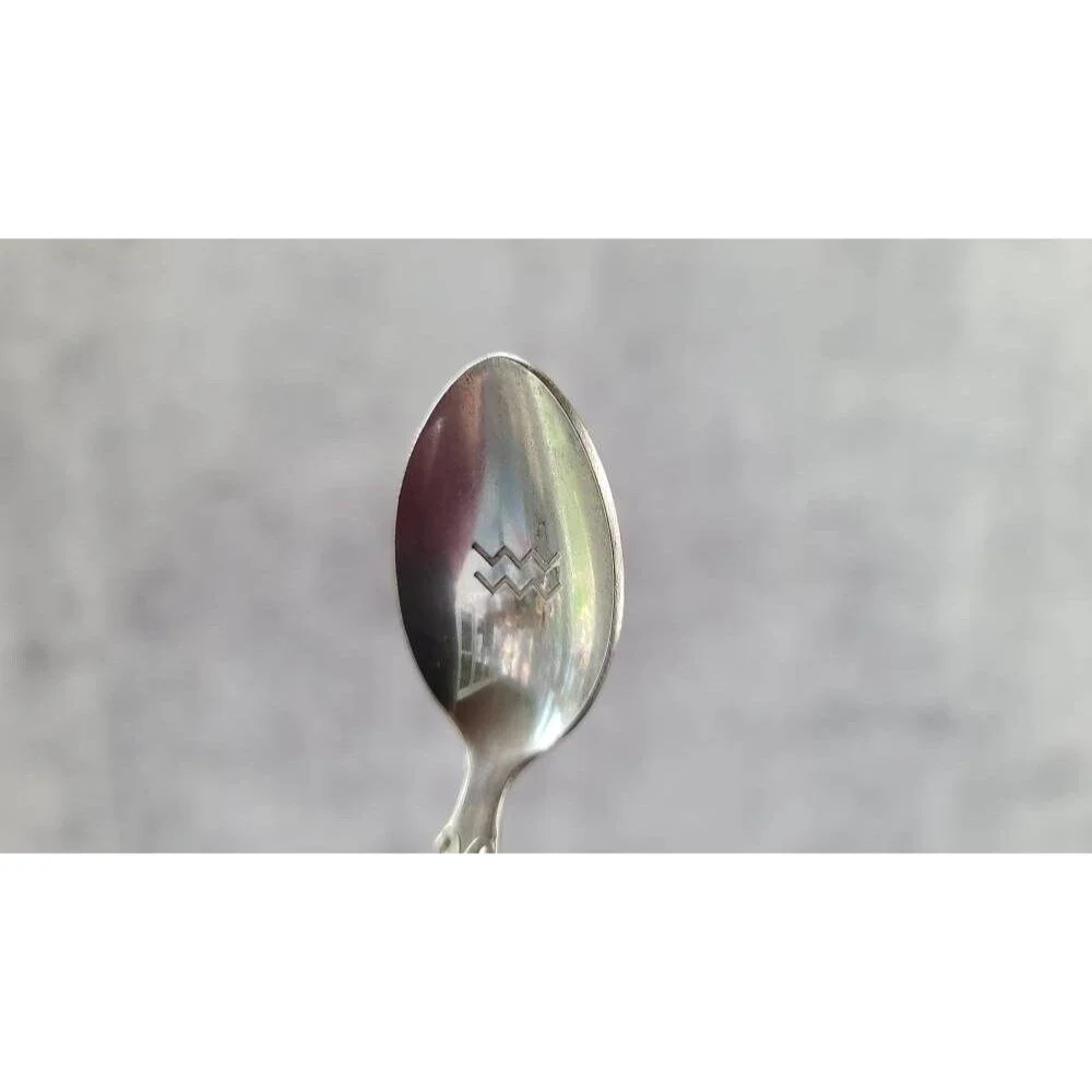 Aquarius Zodiac Sign Stainless Steel Spoon